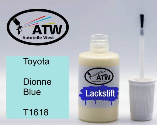 Toyota, Dionne Blue, T1618: 20ml Lackstift, von ATW Autoteile West.